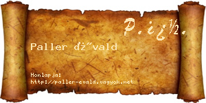 Paller Évald névjegykártya
